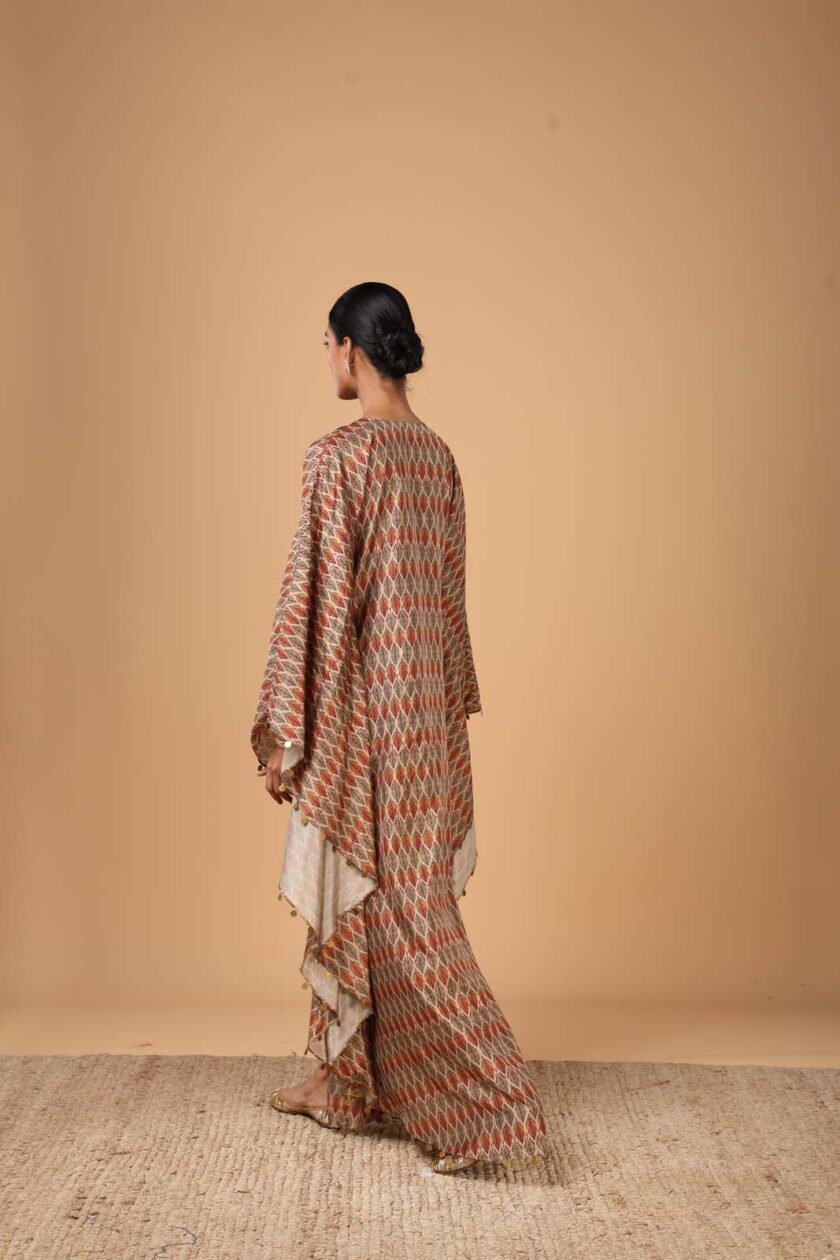 Brown rug print kaftan - Image 4